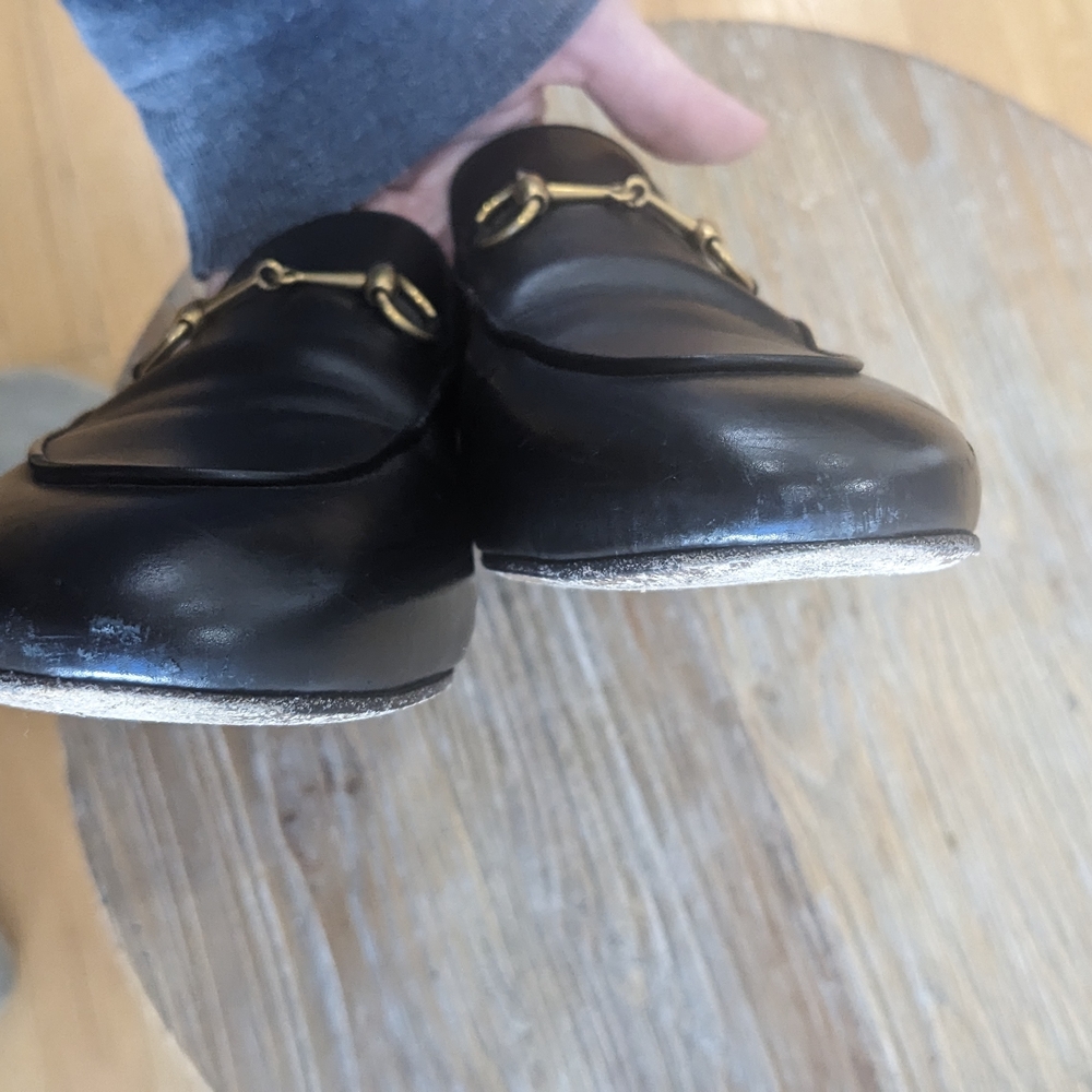 Gucci Women's Black Leather Loafers - Picture 6 of 8